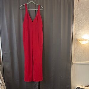 Lulu's Vibrant Red Jumpsuit
